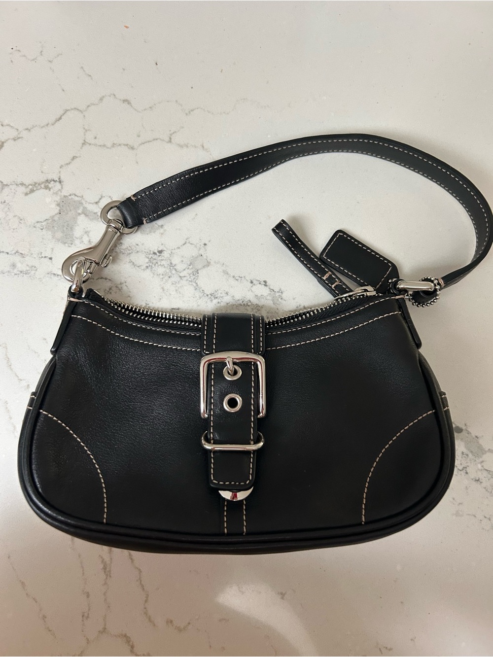 Coach Hamptons Leather Buckle mini Demi bag (7542)